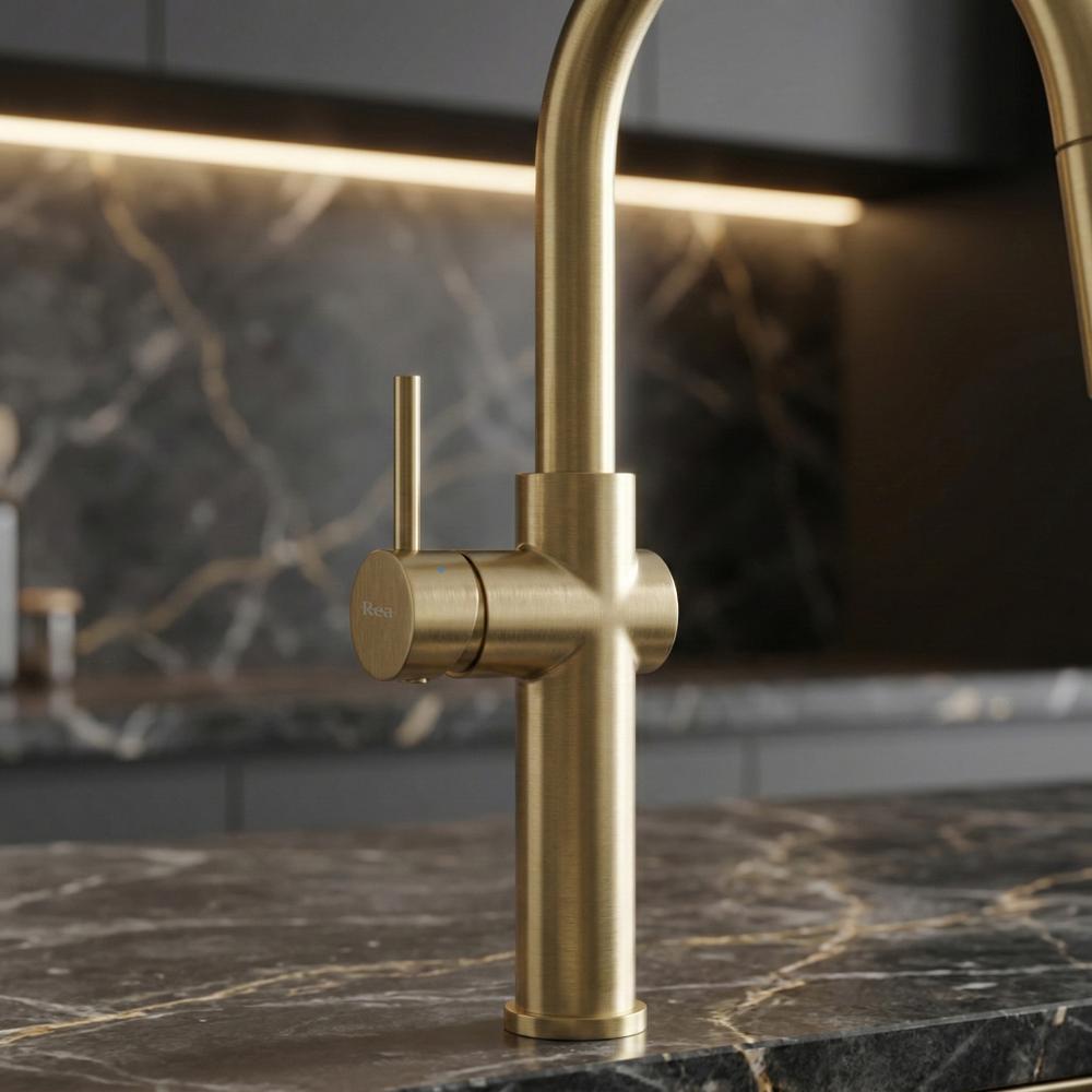Robinet de cuisine Rea Fresh High Gold Brush