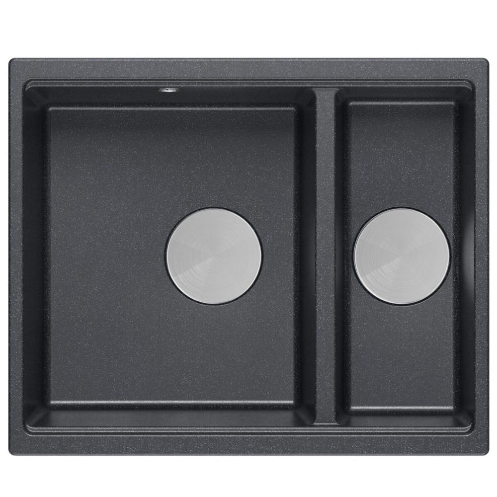 évier en granit Logan 150 Black Metallic
