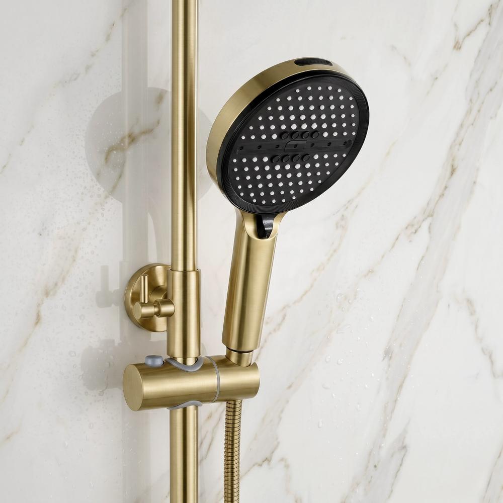 Zestaw natryskowy Rea Vision Złoty Szczotkowany