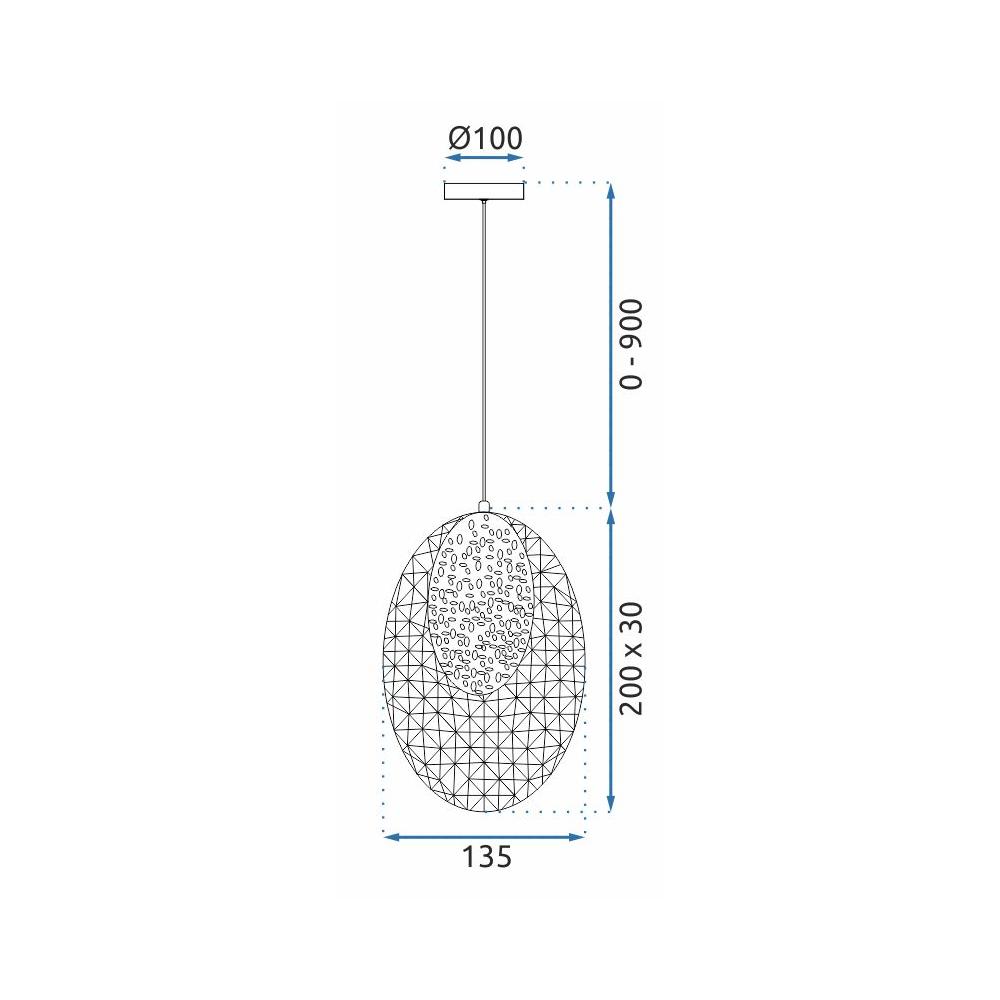 Kristall-Hängelampe LED G088-1CP Złota