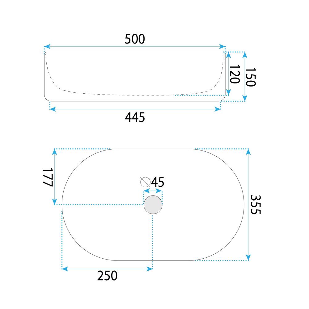 Umywalka nablatowa Rea Oktawia Saturn