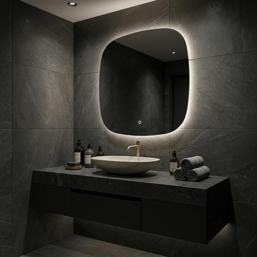 Lustro ścienne LED 70x70cm TOP