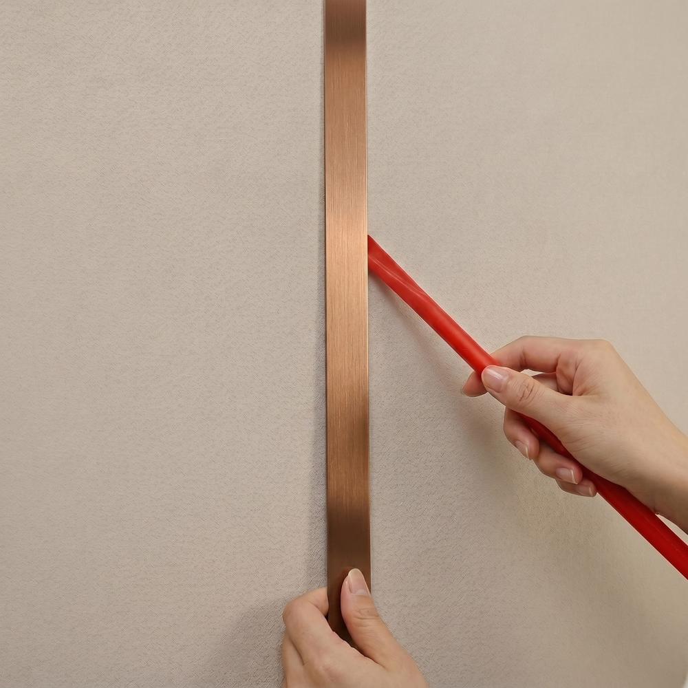 Baguette décorative adhésive Rea P14454CB 3,8cm Brush Copper