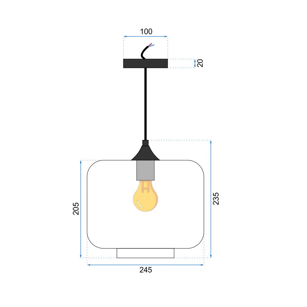 Hängelampe Glas APP312-1CP LOFT