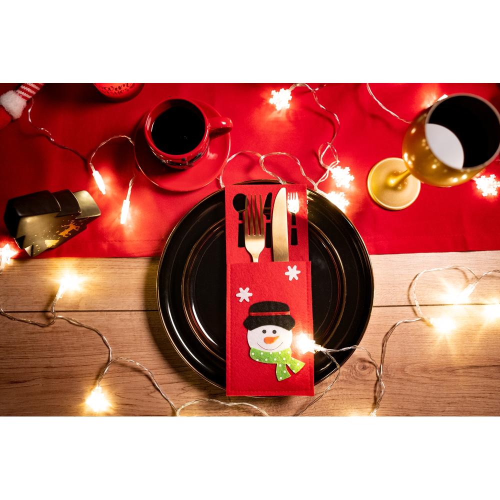 Pokrowiec na sztućce Świateczny 3 szt KF333