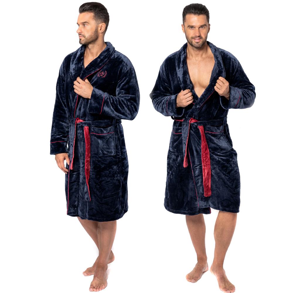 Bathrobe Roger Navy Red Men m