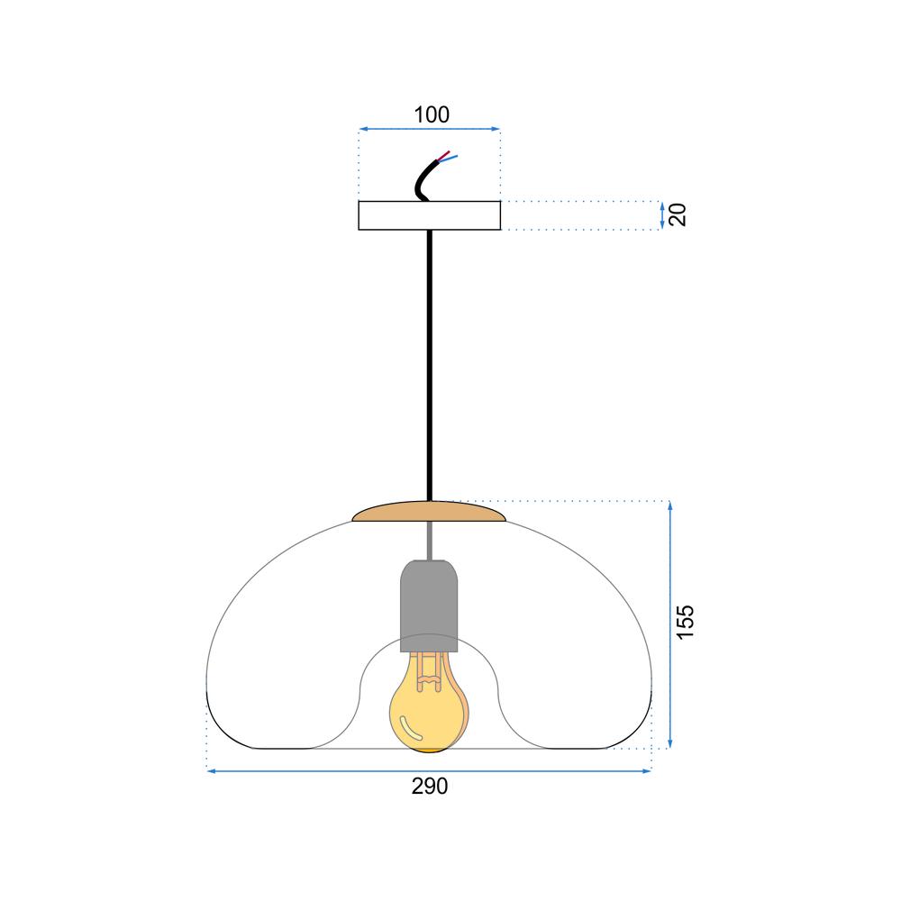 Hängelampe Glas mirror APP323-1CP Gold