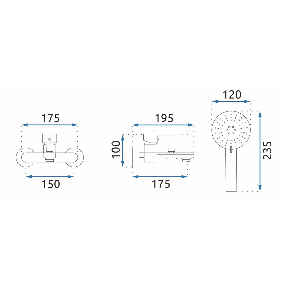 Bath faucet REA MAYSON Black Matt