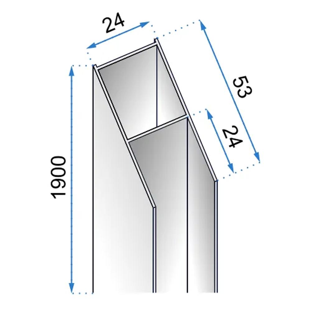 Extension profile Shower enclosure and door Rea
