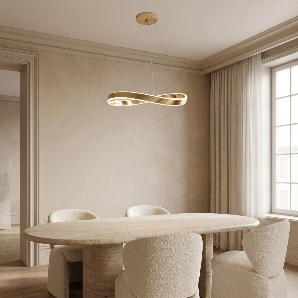 LAMPA SUFITOWA WISZĄCA SWE066-CP 60cm ZŁOTA
