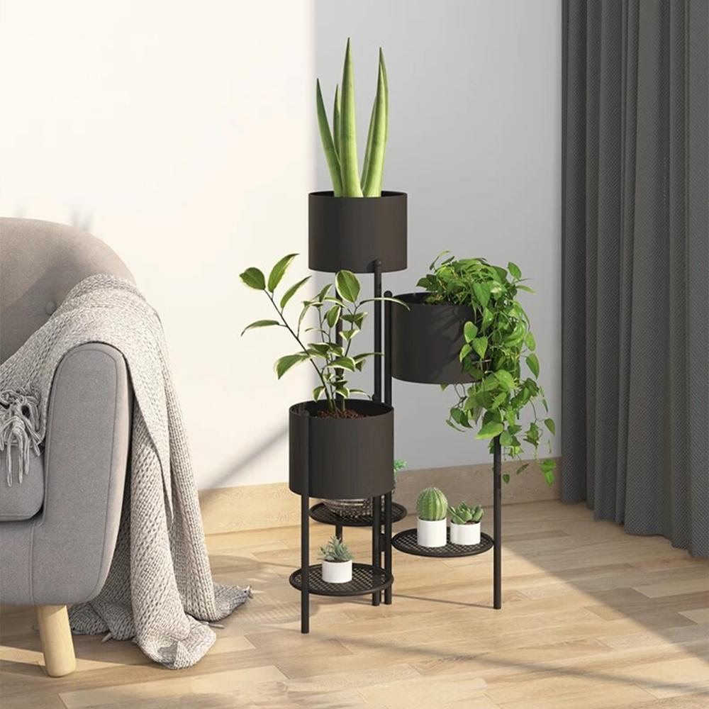 Kwietnik metalowy składany Czarny FH-3