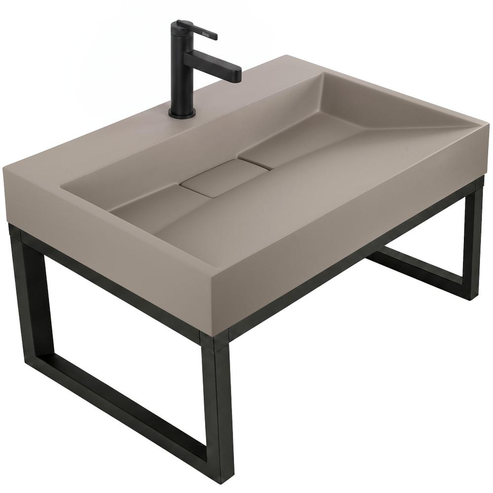 Umywalka konglomeratowa Rea GOYA TAUPE 70CM + stelaż