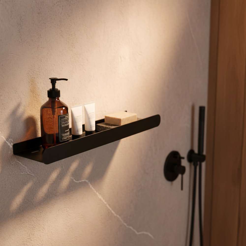 Bathroom shelf SF03 60cm black matt