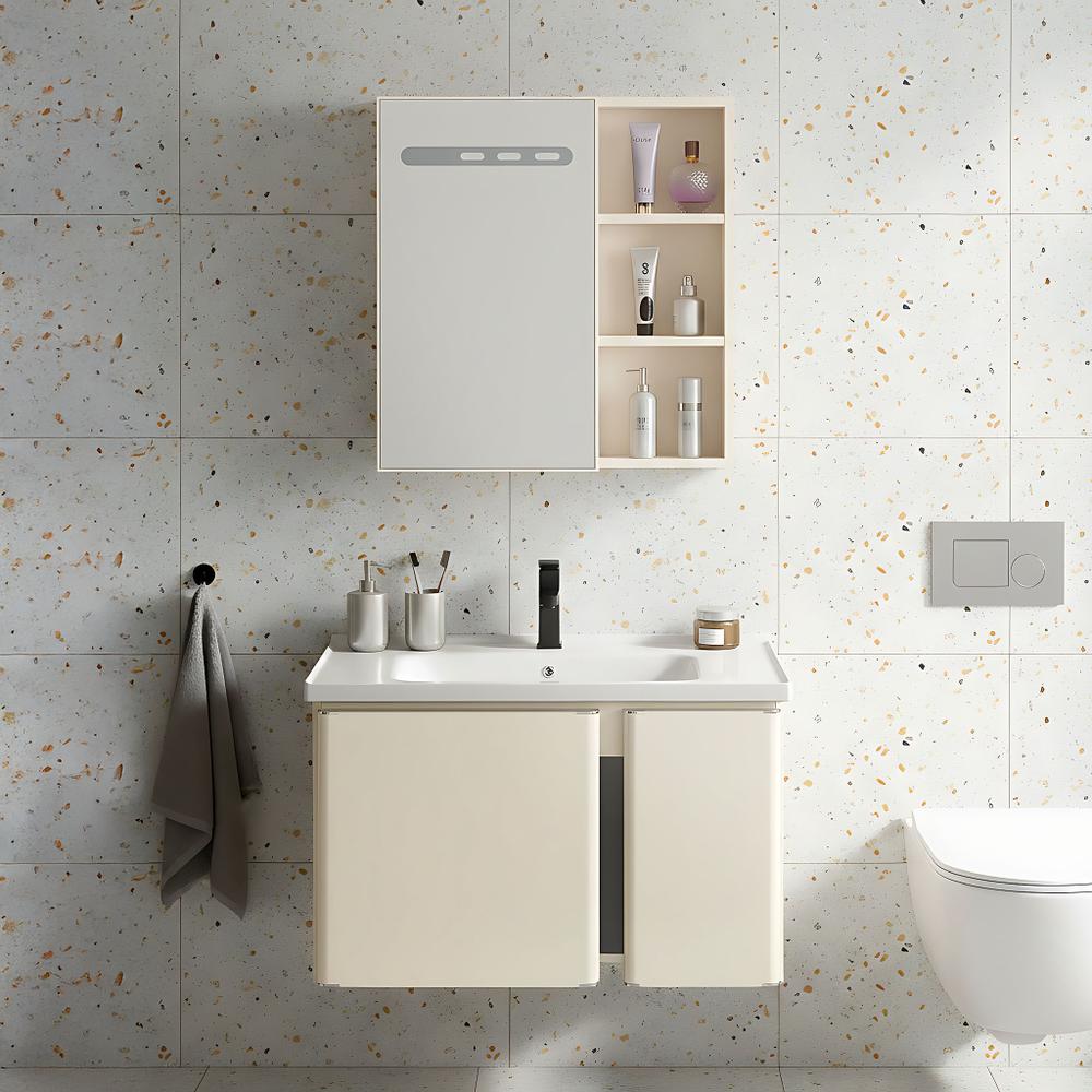 Set di mobili da bagno con lavabo Tula 60cm Beige