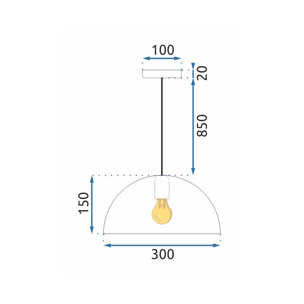Hängelampe APP911-1CP Marble