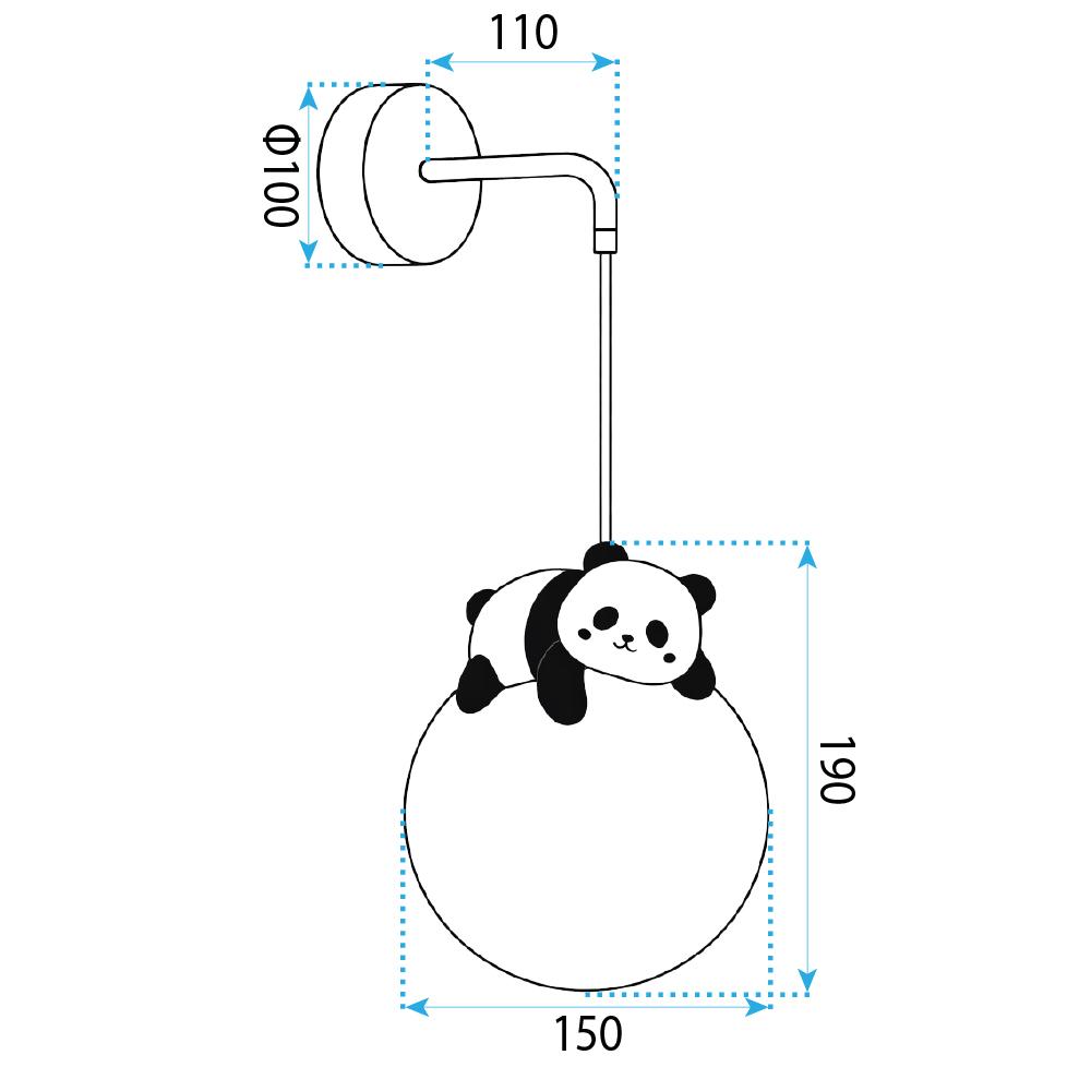 LAMPA ŚCIENNA KINKIET PANDA G163-1W