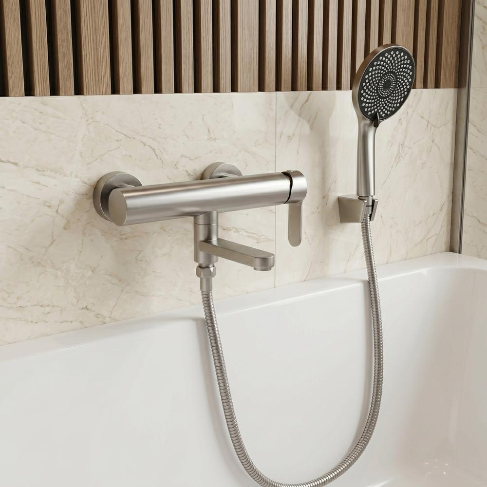 Bath mixer Rea Arcos Brushed Nickel