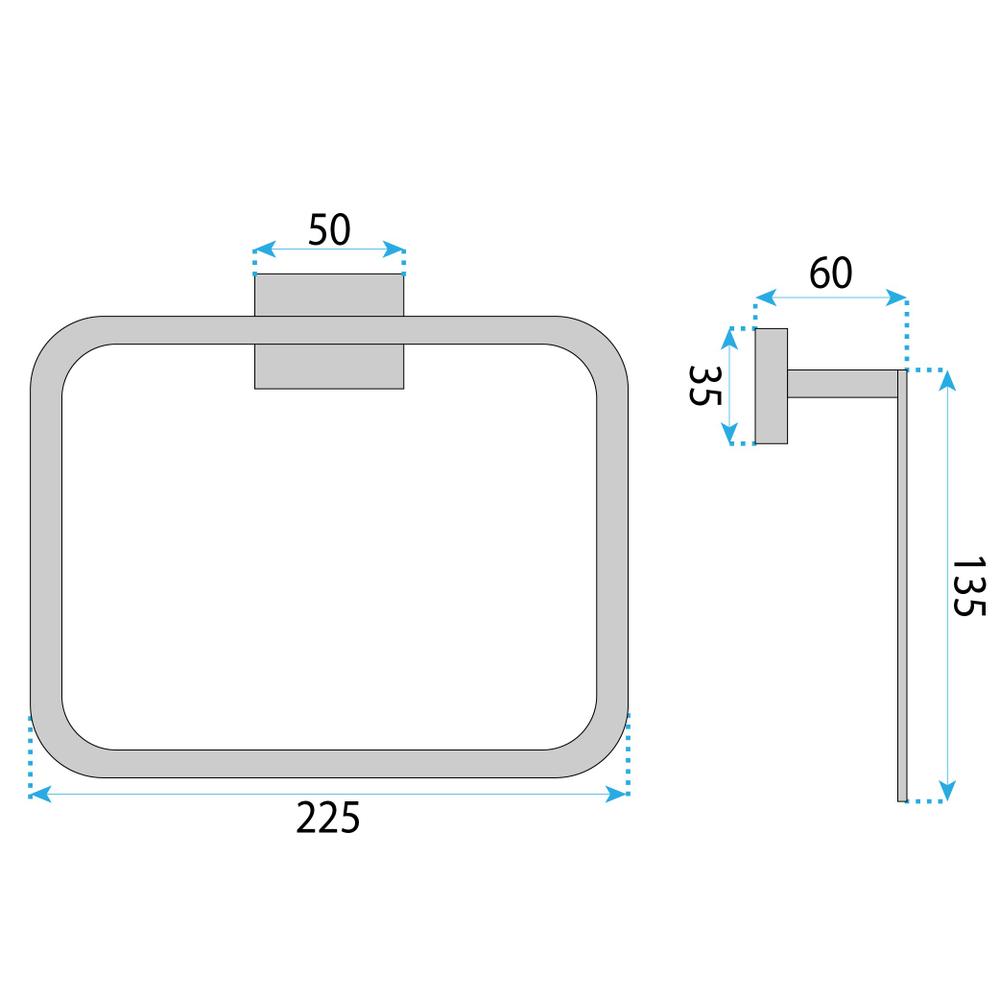 Wieszak łazienkowy Ring 210 OSTE CHROME