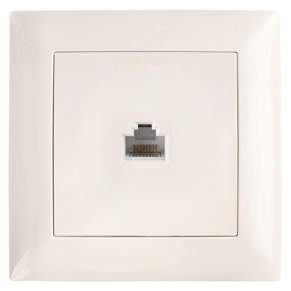 Gniazdo RJ45 z ramką OSTE JNH010-S Beżowe