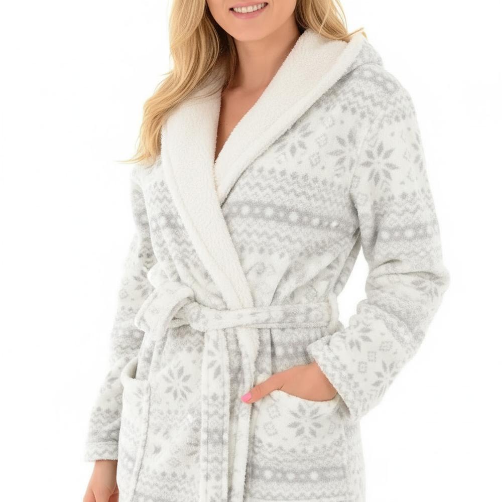 Bathrobe Snow Light Grey M