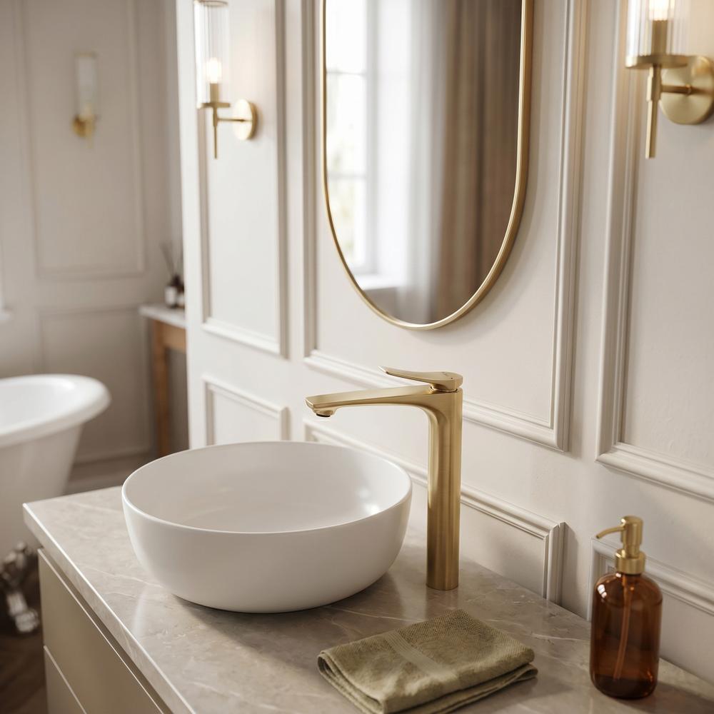 Waschbeckenarmatur PREMIUM Rea Vision Brush Gold High