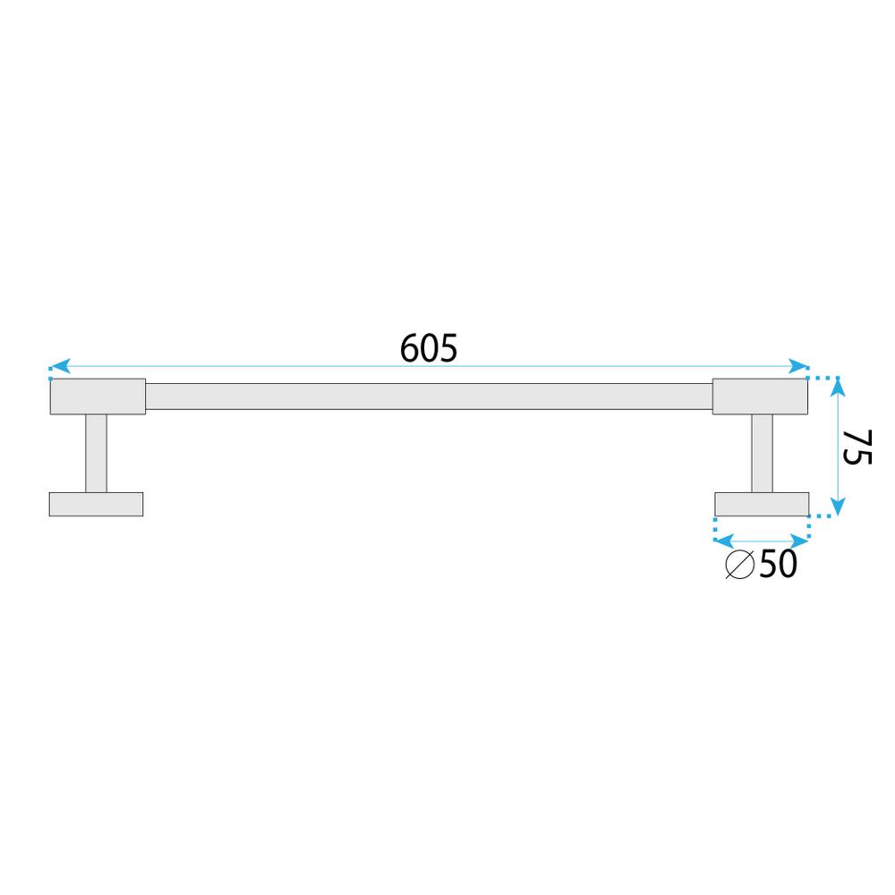 Wieszak łazienkowy jednoramienny 5701 Galo Złoty Szczotkowany