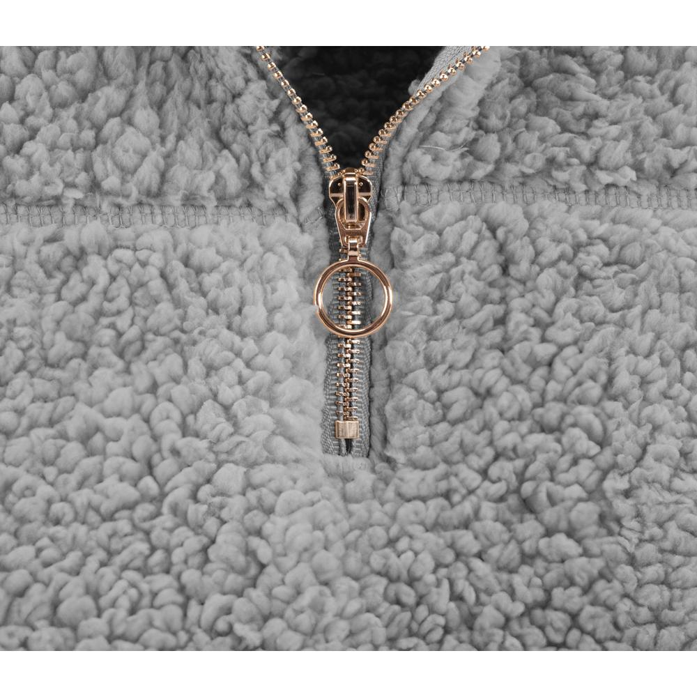 Bluza Damska Sherpa z kołnierzem Light Grey xl