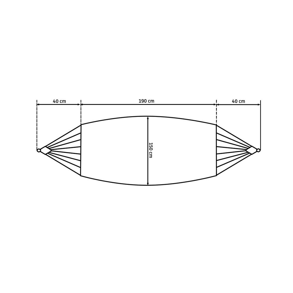 Hamak 2-osobowy sznurkowy pleciony 400256