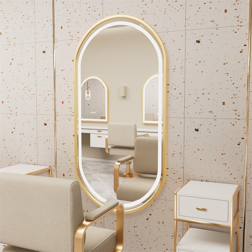 Mirror LED OLL 60x90 cm Brush Gold