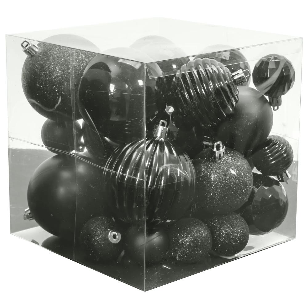 BOMBKI CHOINKOWE SREBRNE 36SZT 311433C