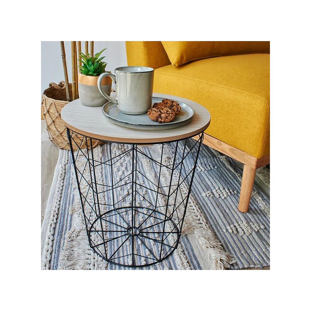 Druciany stolik kawowy Twins Rozmiar L