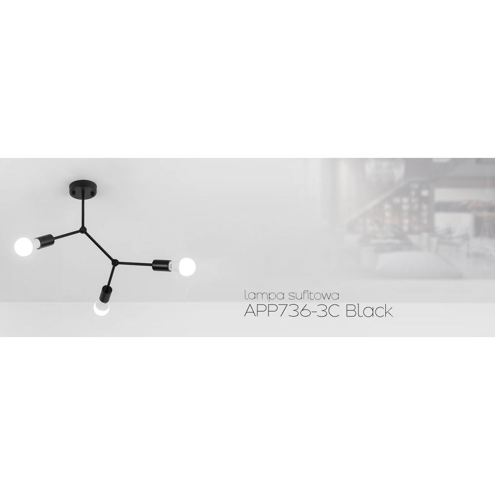 Metall Deckenlampe LOFT APP736-3C Black