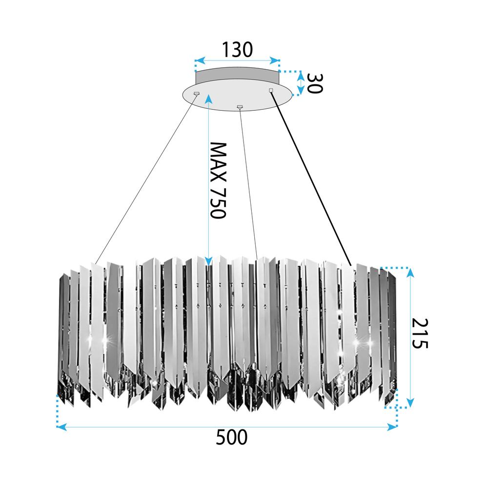 Deckenlampe APP1763-8CP metal CHROME
