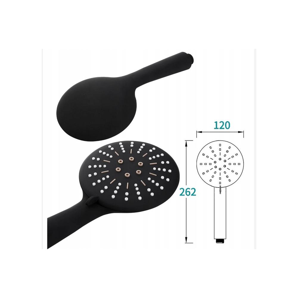 Dušo galvutė Rea Black Mat