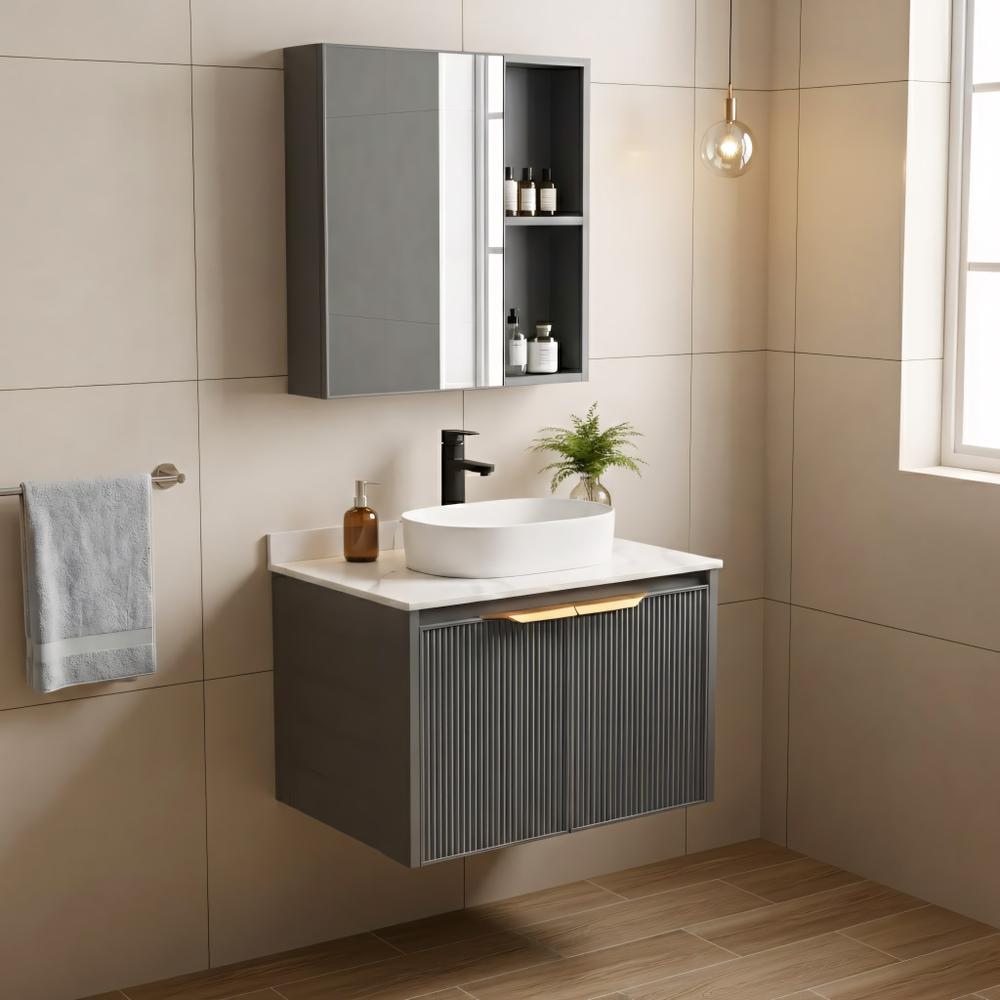 Set di mobili da bagno con top Marti 60cm Grey