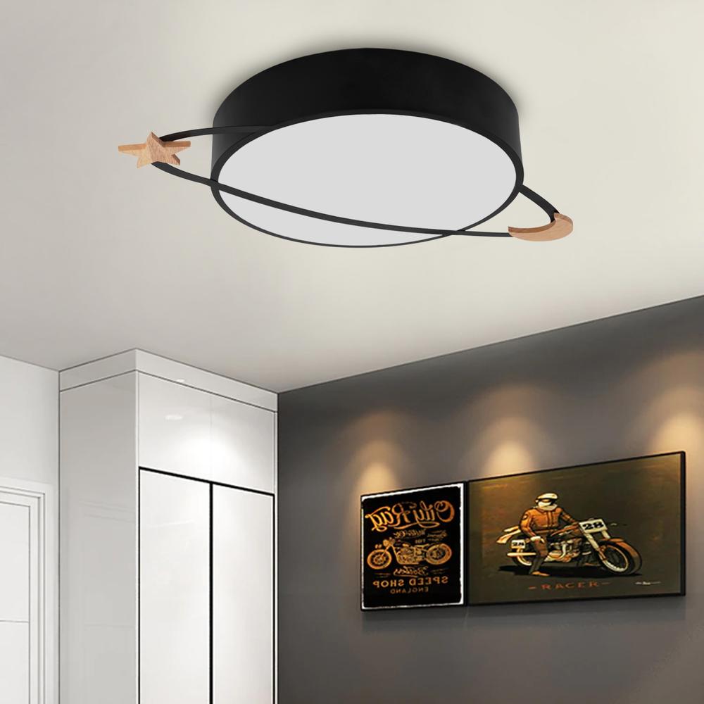 Deckenlampe rund Moon Black APP864-C