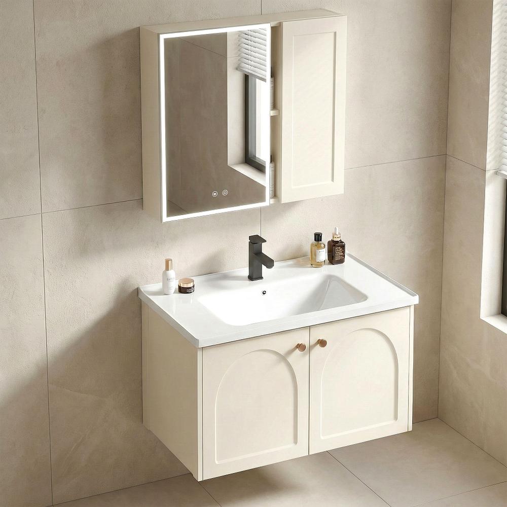 Conjunto de muebles de baño con lavabo Denver 60cm Creme