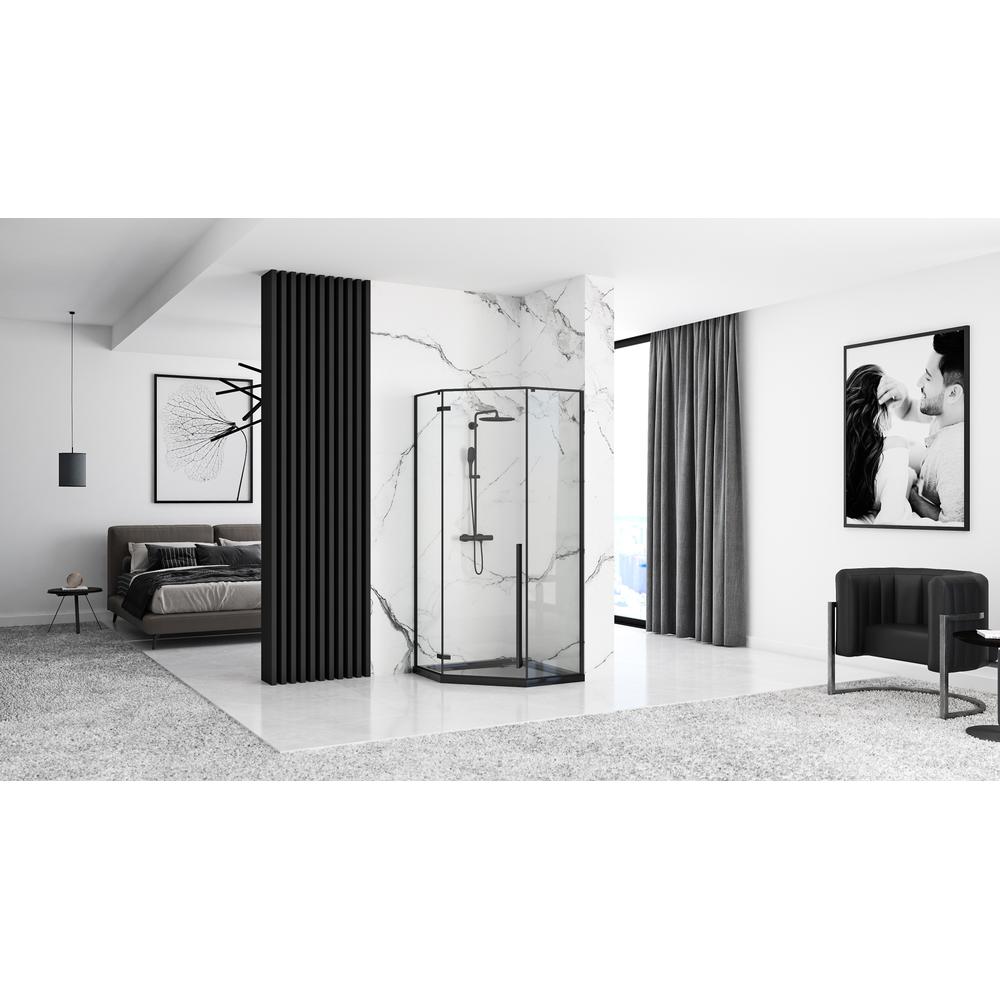 shower enclosure Rea DIAMOND BLACK MAT 90x90