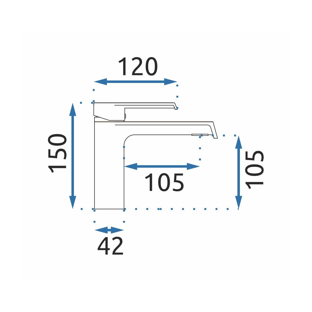 Bathroom faucet REA Hass Gold Low