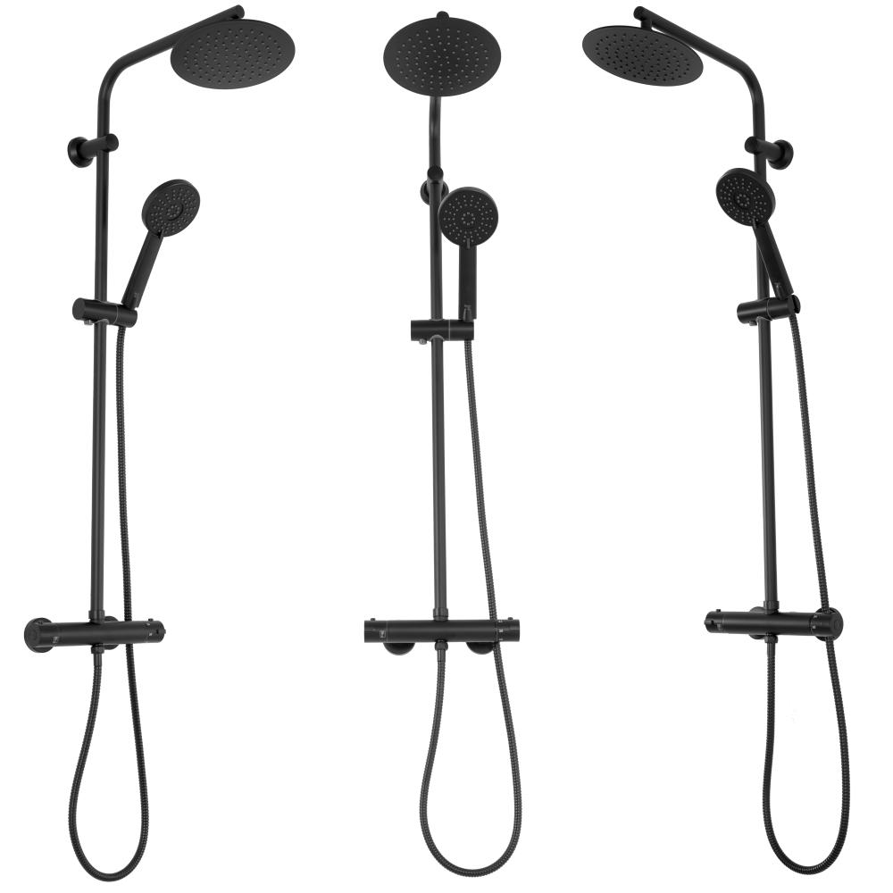 REA BLISS DUŠAS KOMPLEKTS REA BLISS MELNS TERMOSTATS