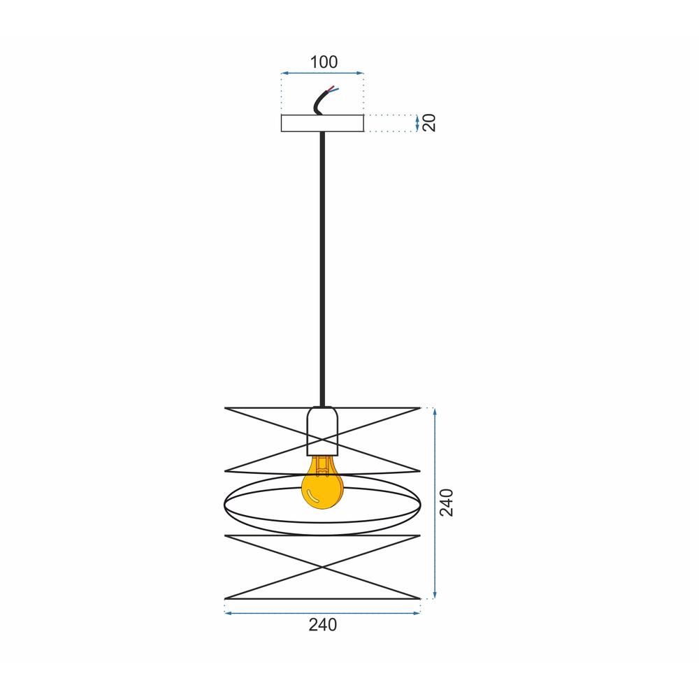 Hängelampe Metall Loft APP201-1CP