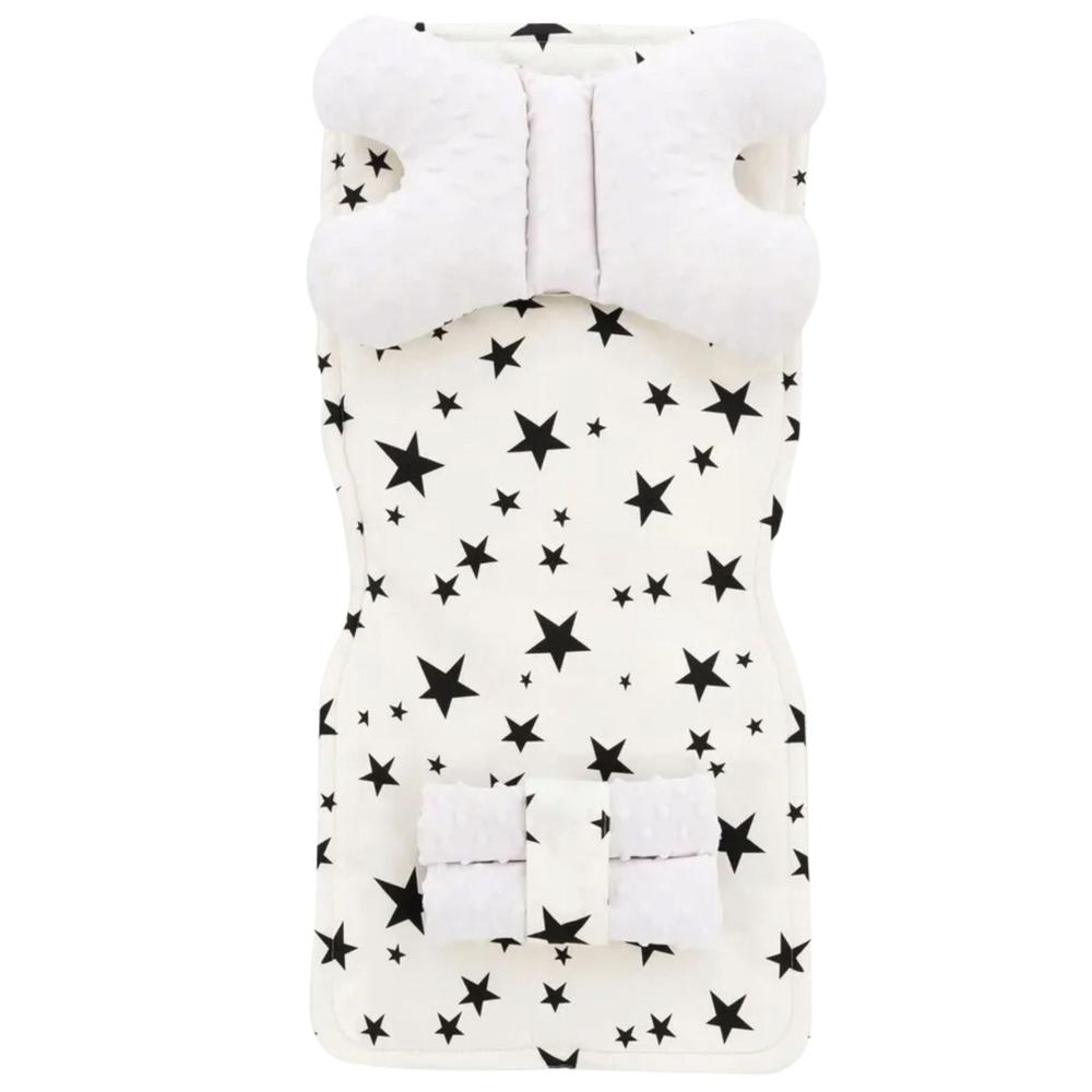 Mata do wózka dwustronna 4w1 White/Black Star