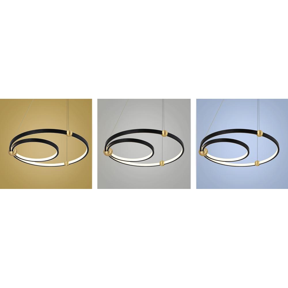 Deckenlampe Black Ring led + Fernbedienung APP692-30-50