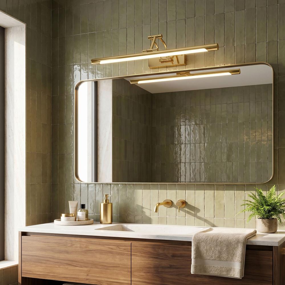 Koupelnové nástěnné LED svítidlo SWE020-1W 60cm Gold
