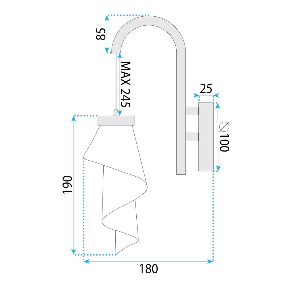 Wandleuchte Kinkiet APP1766-1W Roségold