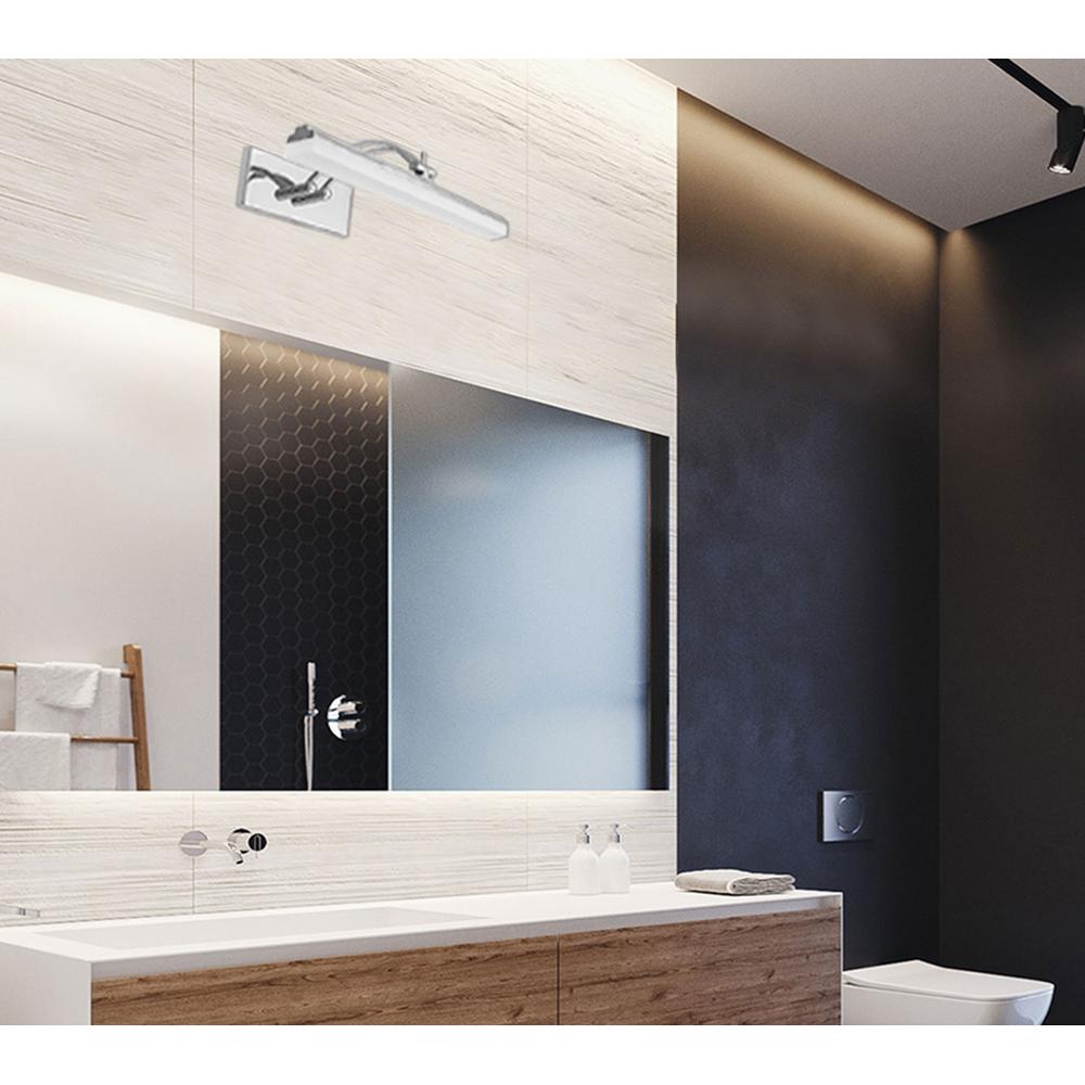 LED VANNAS ISTABAS SIENAS LAMPA VIRS SPOGUĻA 9W 40CM APP372-1W HROMS