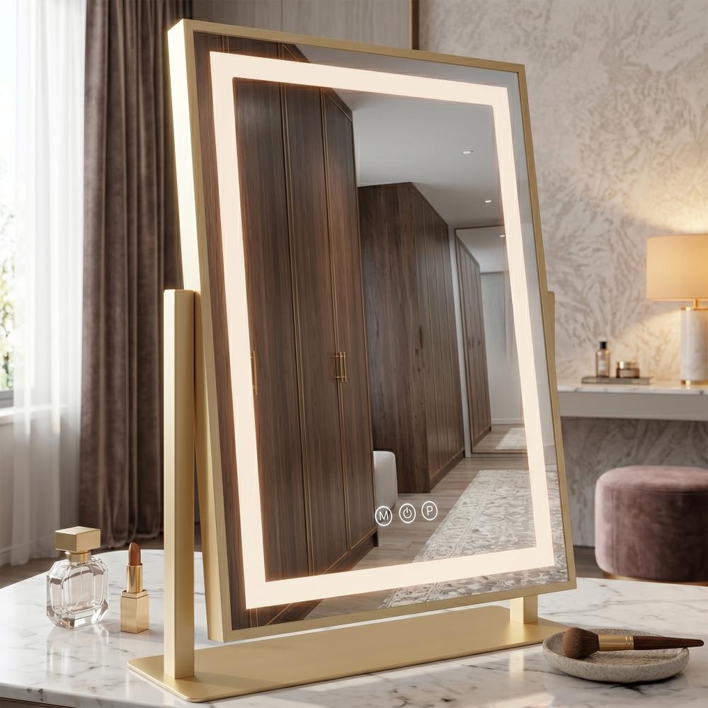 Lustro LED LUMI L.Gold 30x40cm