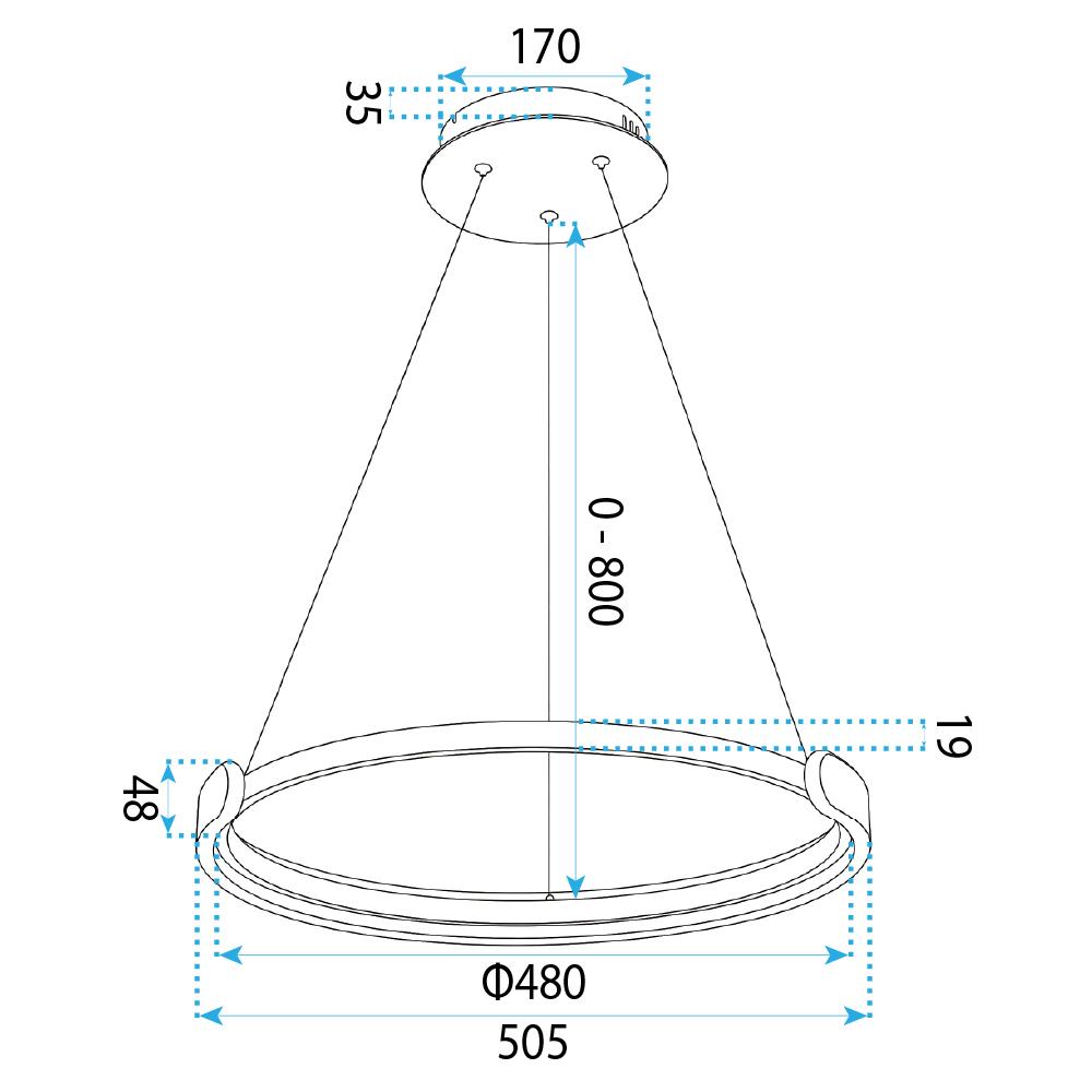 Lampa sufitowa LED APP1927-CP Czarna