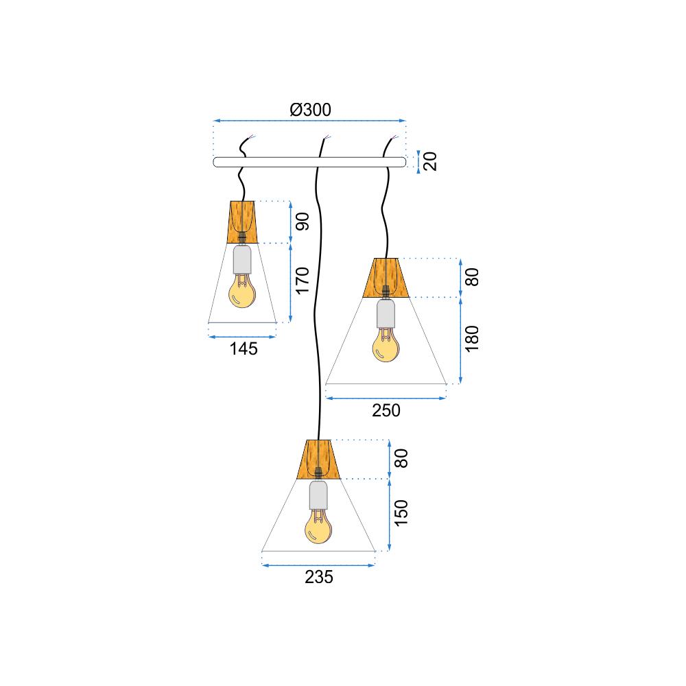Hängelampe SCANDI SET CPR Grey