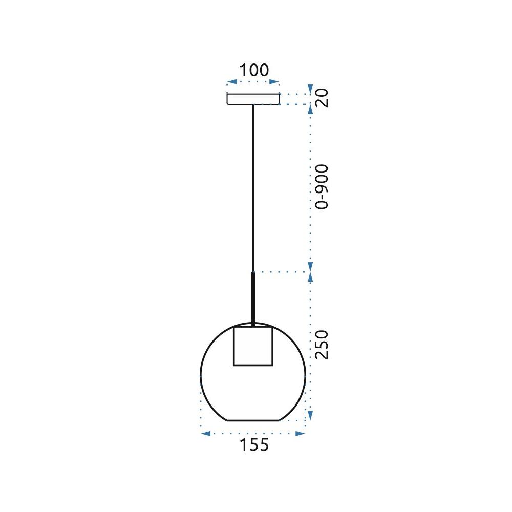 Deckenlampe Glas Kugel Gold APP686-1CP